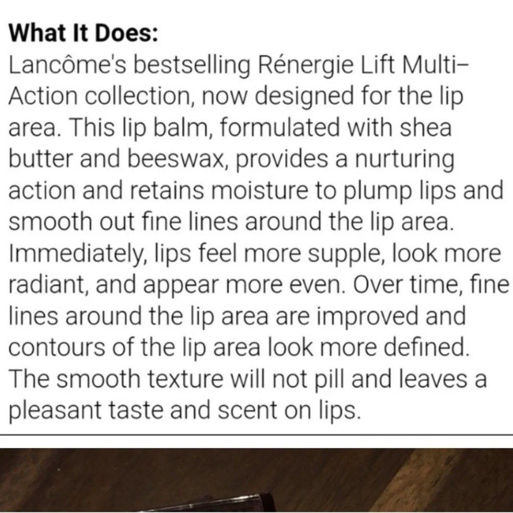 NWT Lancôme Renergie Lift Multi Action Lip REPLUMPING Balm 💋 - Picture 6 of 7